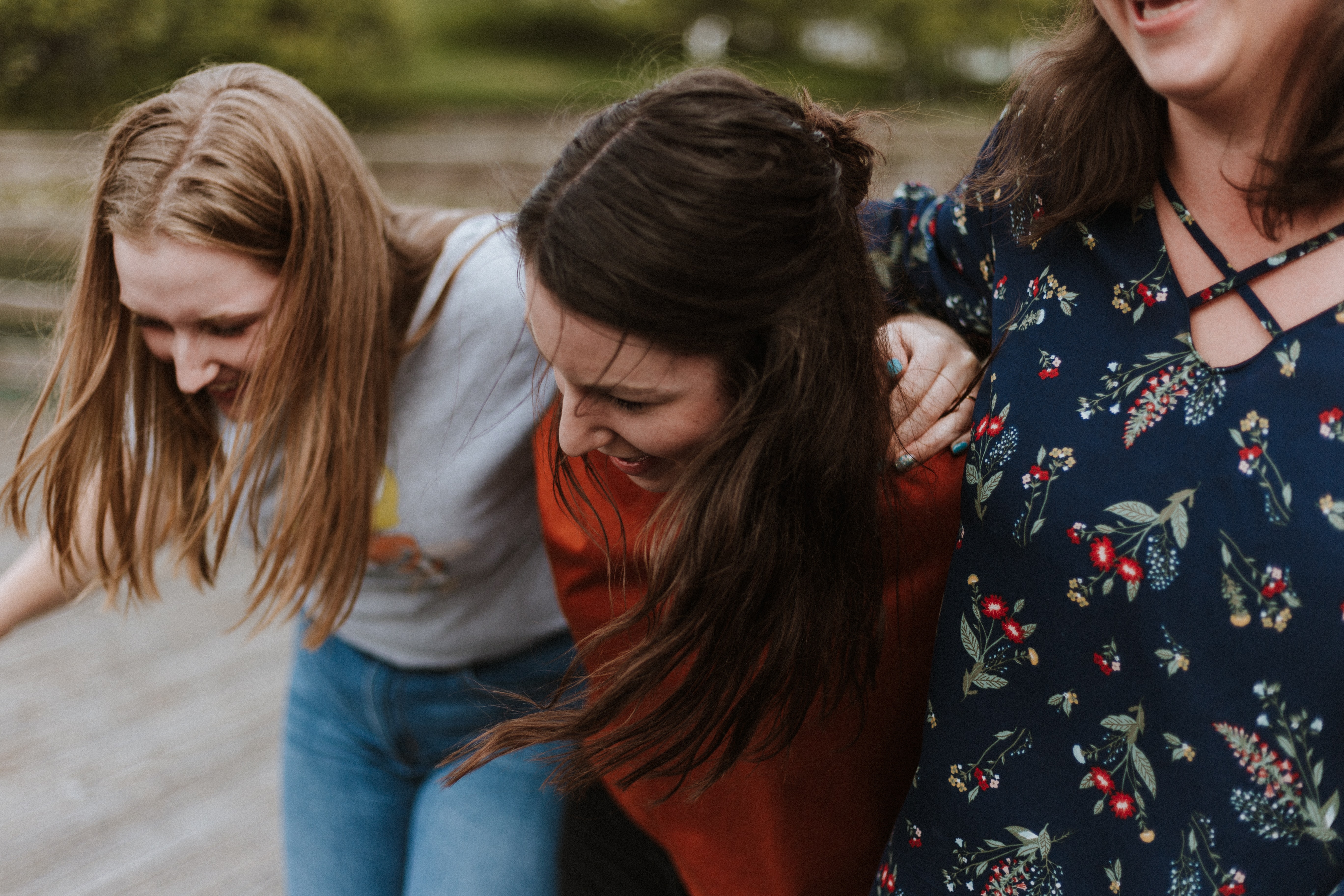 Girls laughing
