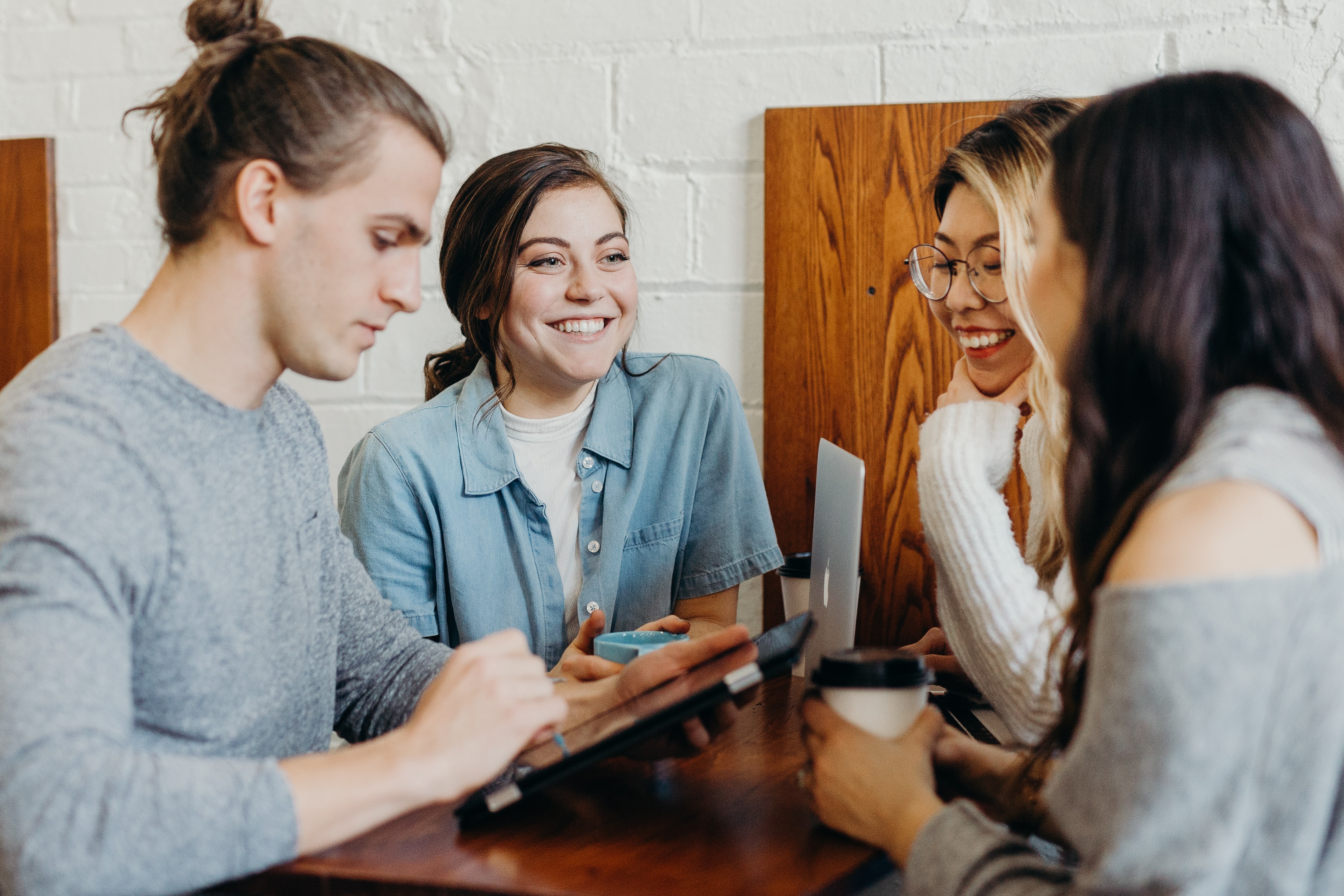 Young adults talking